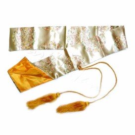 Silk bag gold for Katana and Iaito | Silk sword bag for Samurai Sword-0