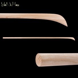 Jikishinkage Ryu Naginata Beech wood | Handmade wooden Nagianta-0