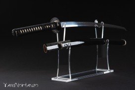 Luxury Katana Kake in plexiglass | Table stand for two Katana | Top quality Katana display stand 