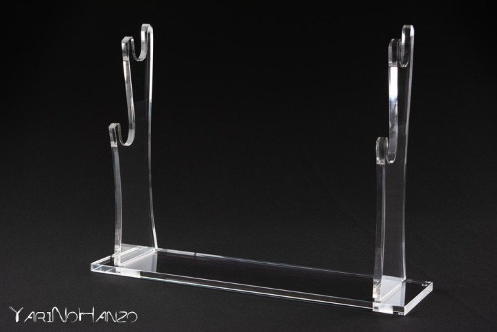 Luxury Katana Kake in plexiglass | Table stand for two Katana | Top quality Katana display stand