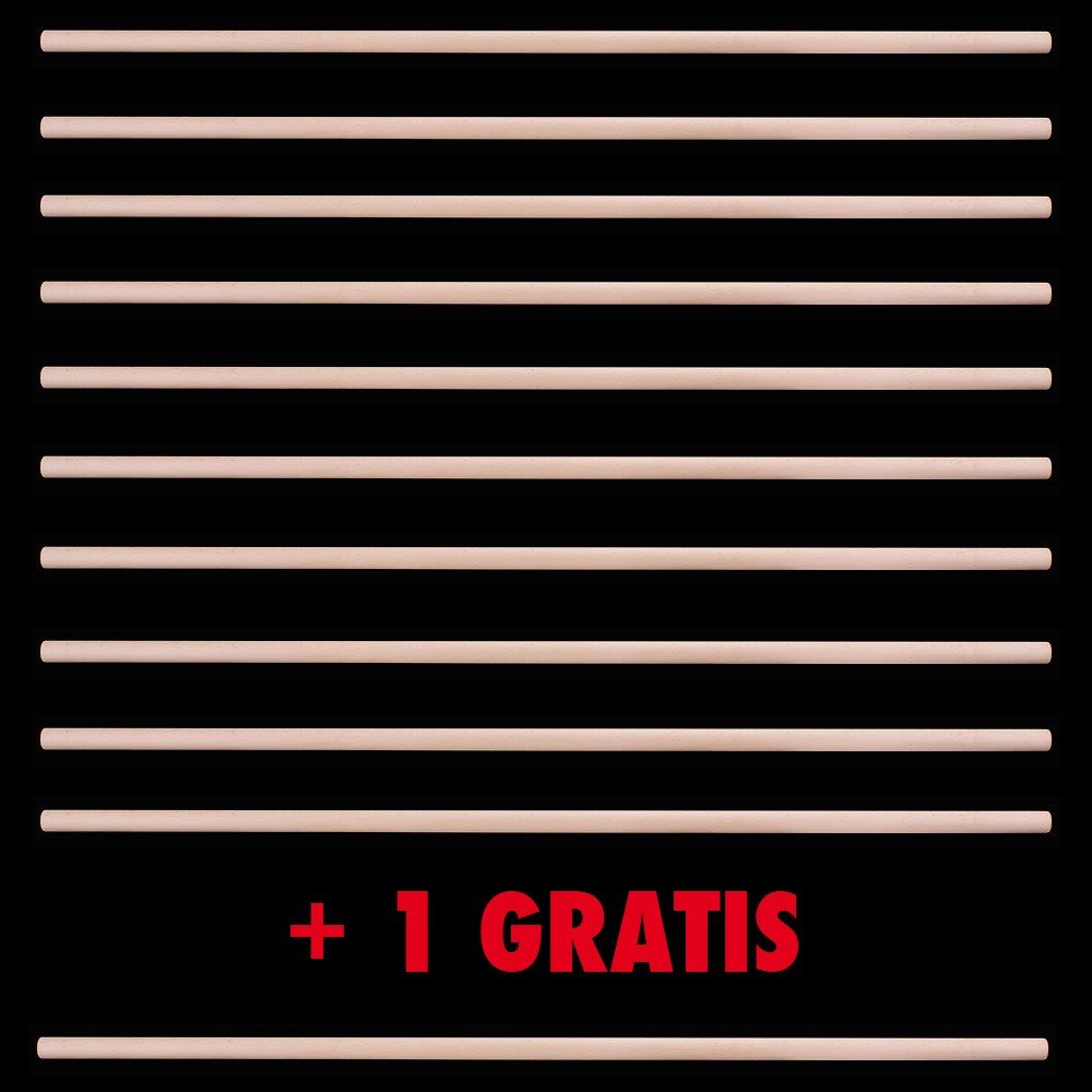 PACK 10+1 GRATIS | Jo 25 mm Beech wood | Handmande Aikido Jo
