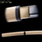 Shirasaya Shinken – Handmade katana with natural wood mount and buffalo horn fittings