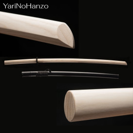 Ash Wood Bokken WITH SAYA AND RUBBER TSUBA | Itto Ryu Bokken | Ash wood