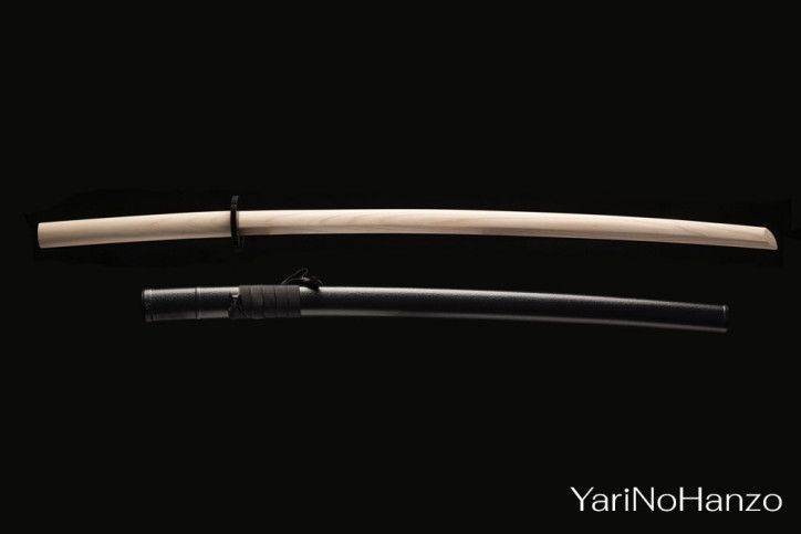 Ash Wood Bokken WITH SAYA AND RUBBER TSUBA | Itto Ryu Bokken | Ash wood