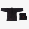 Black Ninjutsu Gi professional cotton canvas