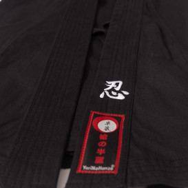 Black Ninjutsu Gi professional cotton canvas