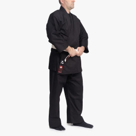 Black Ninjutsu Gi professional cotton canvas