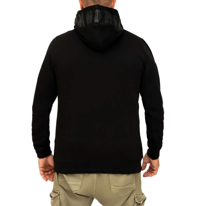 Black Hoodie with Red ONI Logo | ONI Hooded Sweatshirt by YariNoHanzo