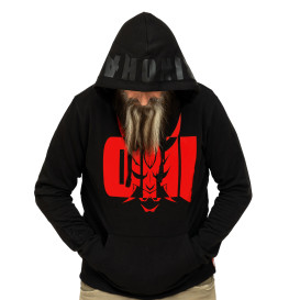ONI Hoodie by YariNoHanzo front view with red logo
