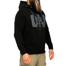 Black Hoodie with Grey ONI Logo | ONI Hooded Sweatshirt by YariNoHanzo