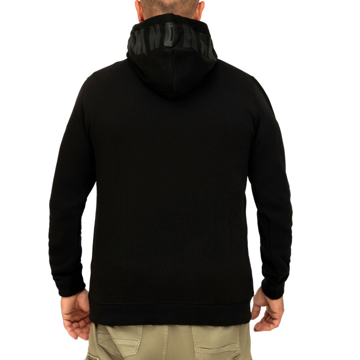 Black Hoodie with Grey ONI Logo | ONI Hooded Sweatshirt by YariNoHanzo
