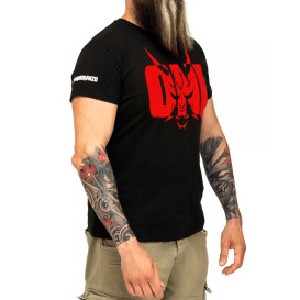 Black T-shirt with Red ONI Logo | Sports Tee by YariNoHanzo