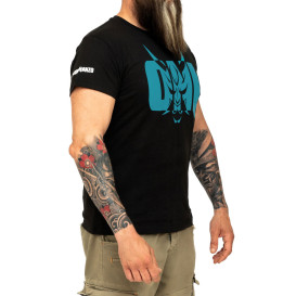 Black T-shirt with Blue ONI Logo | Sports Tee by YariNoHanzo