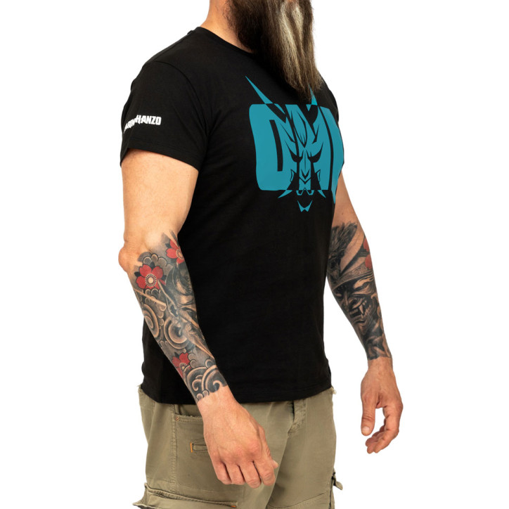 Black T-shirt with Blue ONI Logo | Sports Tee by YariNoHanzo