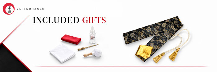 Free maintenance kit and silk sword bag included with the Kamakiri Katana Special Edition